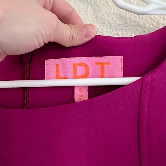 [LDT] Annemarie Stretch Crepe Dress Fuchsia Pink Size 6 - Picture 5 of 7